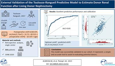 External Validation of the Toulouse-Rangueil Predictive Model to Estimate Donor Renal Function After Living Donor Nephrectomy